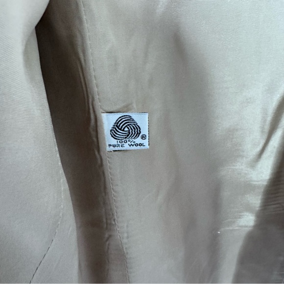 John Meyer Vintage Wool Blazer Taupe Size 10 Classic Tailored Jacket - Picture 5 of 13